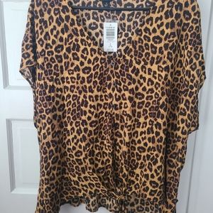 Torrid Leopard Print Blouse